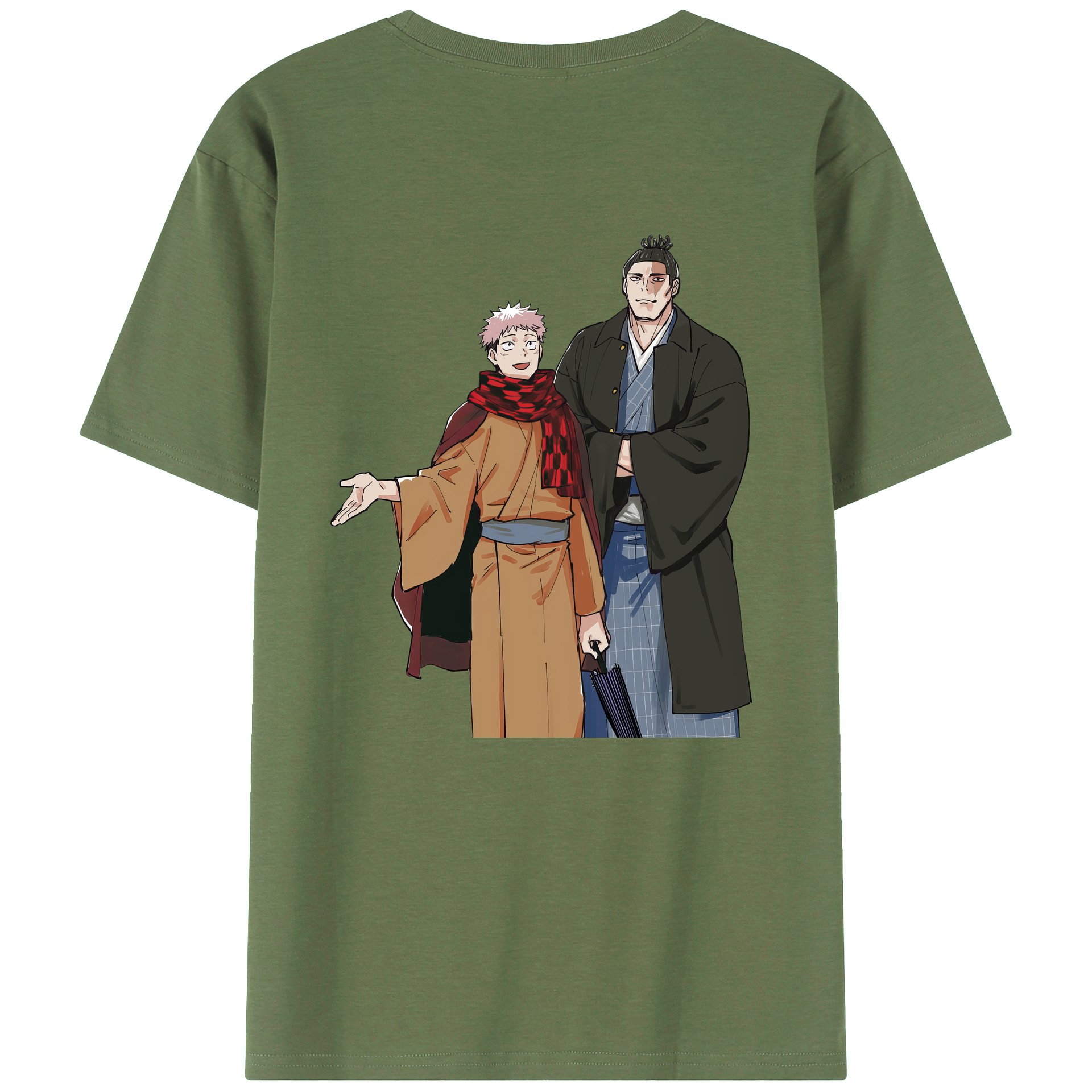 （画像用） 呪術廻戦 Jujutsu Kaisen 綿100％ メンズ半袖Tシャツ（バックプリント） 通気性